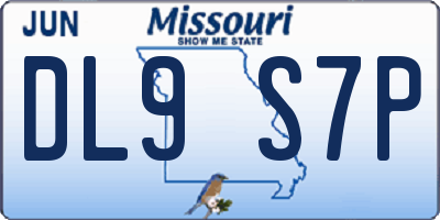 MO license plate DL9S7P