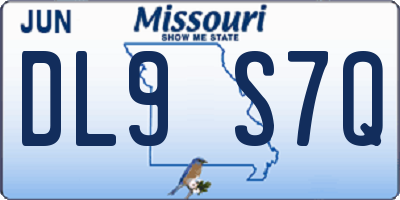 MO license plate DL9S7Q