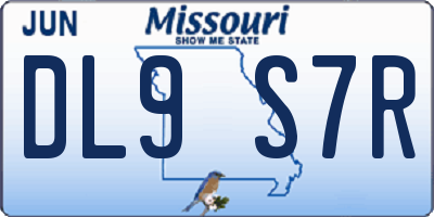 MO license plate DL9S7R