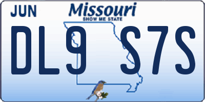 MO license plate DL9S7S