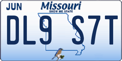 MO license plate DL9S7T