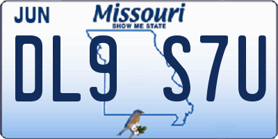 MO license plate DL9S7U
