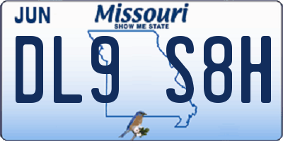 MO license plate DL9S8H