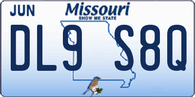 MO license plate DL9S8Q