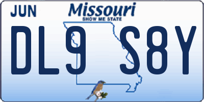 MO license plate DL9S8Y