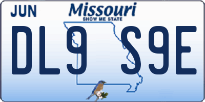 MO license plate DL9S9E