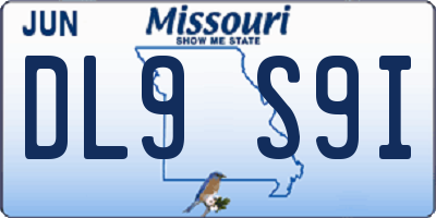 MO license plate DL9S9I
