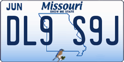 MO license plate DL9S9J