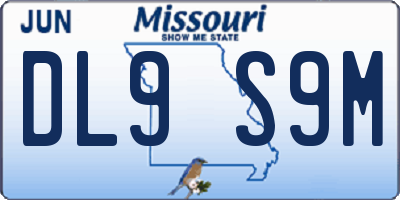MO license plate DL9S9M