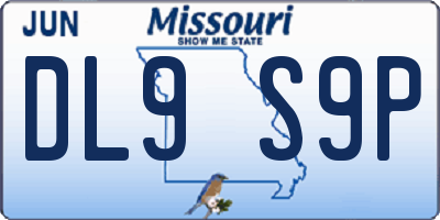 MO license plate DL9S9P