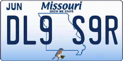 MO license plate DL9S9R