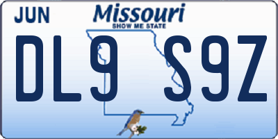 MO license plate DL9S9Z