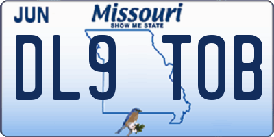 MO license plate DL9T0B
