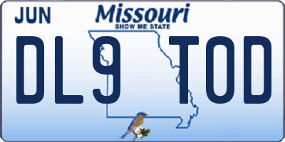 MO license plate DL9T0D