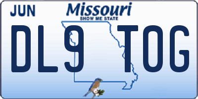 MO license plate DL9T0G