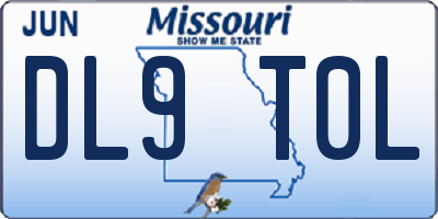 MO license plate DL9T0L