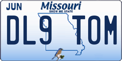 MO license plate DL9T0M
