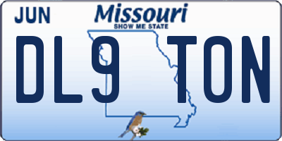 MO license plate DL9T0N