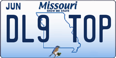 MO license plate DL9T0P