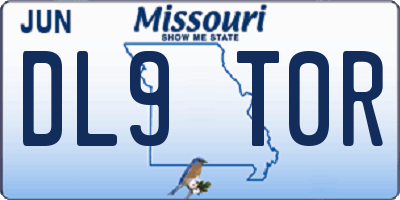 MO license plate DL9T0R