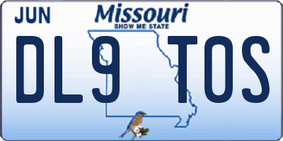 MO license plate DL9T0S