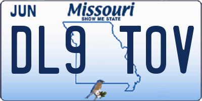 MO license plate DL9T0V
