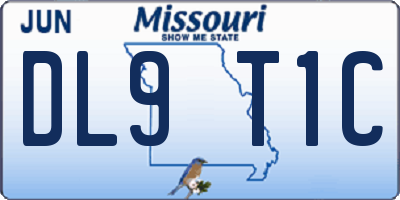 MO license plate DL9T1C