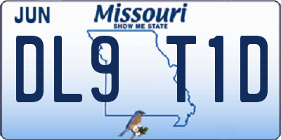 MO license plate DL9T1D