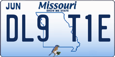 MO license plate DL9T1E