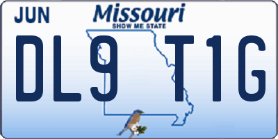 MO license plate DL9T1G
