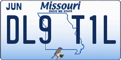 MO license plate DL9T1L