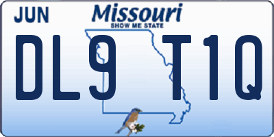 MO license plate DL9T1Q