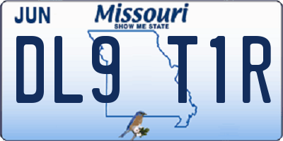 MO license plate DL9T1R