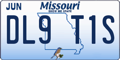 MO license plate DL9T1S
