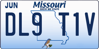 MO license plate DL9T1V