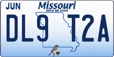 MO license plate DL9T2A
