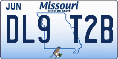 MO license plate DL9T2B