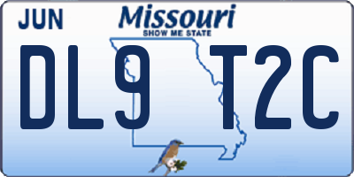MO license plate DL9T2C
