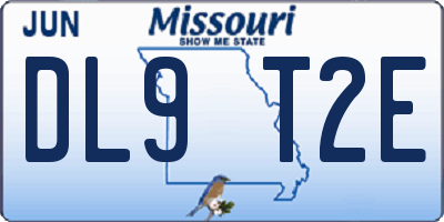 MO license plate DL9T2E