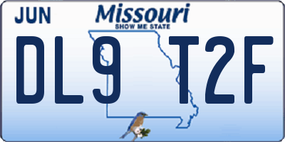 MO license plate DL9T2F