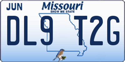 MO license plate DL9T2G