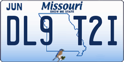 MO license plate DL9T2I