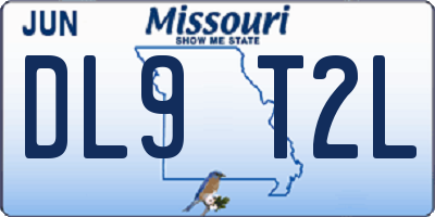 MO license plate DL9T2L
