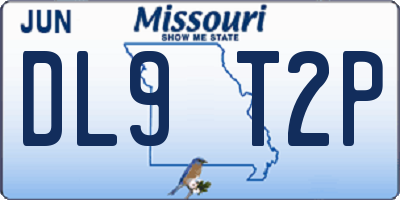 MO license plate DL9T2P