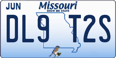MO license plate DL9T2S