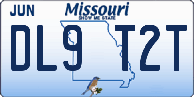 MO license plate DL9T2T