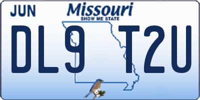 MO license plate DL9T2U