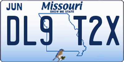 MO license plate DL9T2X