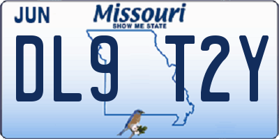 MO license plate DL9T2Y