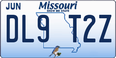 MO license plate DL9T2Z